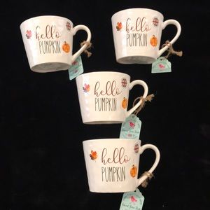 Brand new Harvest green studio  set of 4 coffee cups